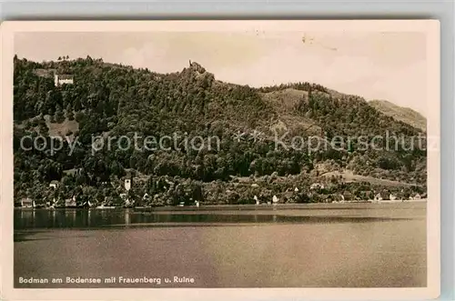 AK / Ansichtskarte Bodman Bodensee Frauenberg Ruine