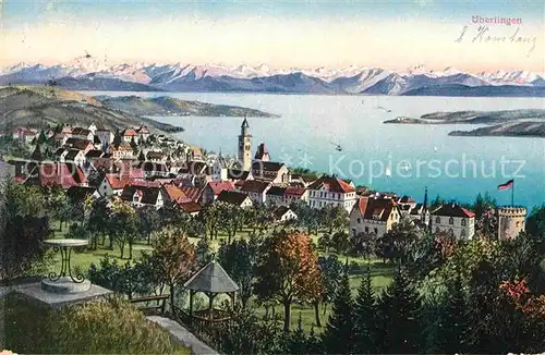 AK / Ansichtskarte ueberlingen Bodensee Panorama Muenster Alpen Kat. ueberlingen