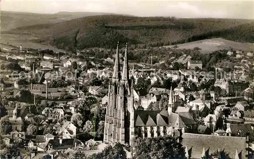 AK / Ansichtskarte Marburg Lahn Universitaetsstadt Blick vom Schloss Kirche Kat. Marburg