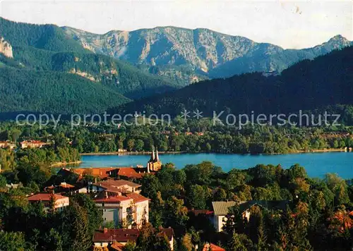 AK / Ansichtskarte Tegernsee mit Schlosskirche und Blauberge Kat. Tegernsee