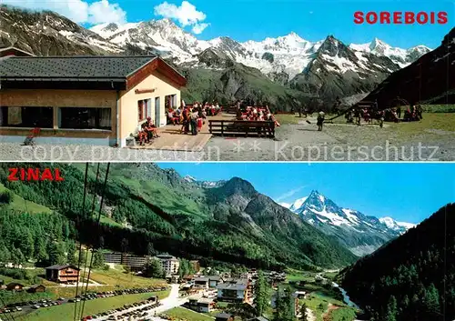 AK / Ansichtskarte Kronbuehl Zinal et le Restaurant de Sorebois Weisshorn Zinalrothorn  Kat. Kronbuehl