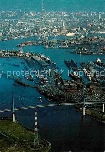 AK / Ansichtskarte Hamburg Fliegeraufnahme Koehlbrandbruecke Kat. Hamburg