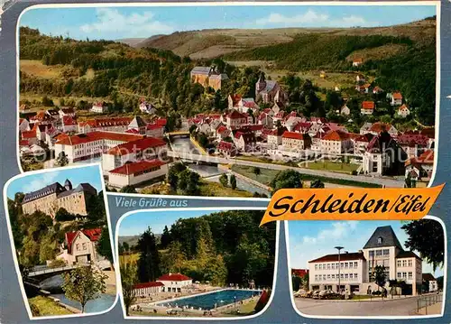 AK / Ansichtskarte Schleiden Eifel Panorama Luftkurort Schloss Freibad Kat. Schleiden