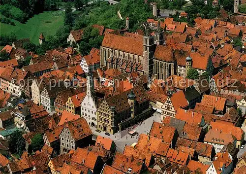 AK / Ansichtskarte Rothenburg Tauber Altstadt Fliegeraufnahme Kat. Rothenburg ob der Tauber