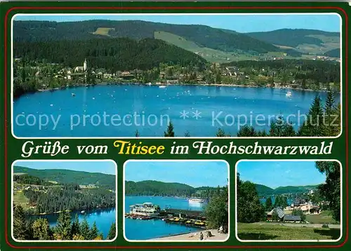 AK / Ansichtskarte Titisee Seepanorama Teilansichten Kat. Titisee Neustadt