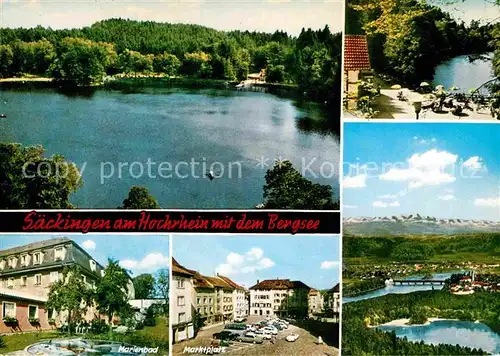 AK / Ansichtskarte Saeckingen Rhein Bergsee Marienbad Marktplatz Panorama Kat. Bad Saeckingen