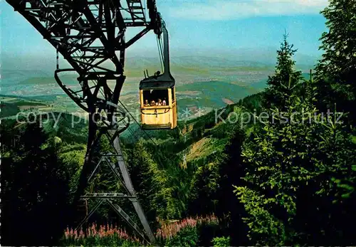 AK / Ansichtskarte Seilbahn Schauinsland Freiburg Breisgau  Kat. Bahnen