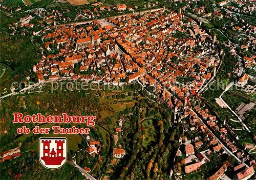 AK / Ansichtskarte Rothenburg Tauber Fliegeraufnahme Kat. Rothenburg ob der Tauber