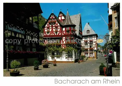 AK / Ansichtskarte Bacharach Rhein Altes Haus Fachwerkhaus Serie Romantischer Mittelrhein Kat. Bacharach