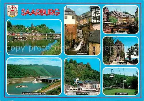 AK / Ansichtskarte Saarburg Saar Wasserfall Bergfried Gondelbahn  Kat. Saarburg