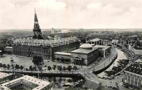 AK / Ansichtskarte Kopenhagen Christiansborg Slot Fliegeraufnahme Kat. Hovedstaden