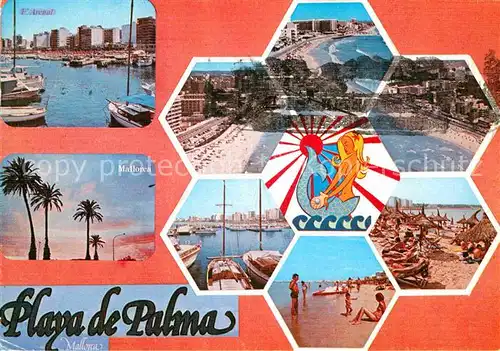 AK / Ansichtskarte Playa de Palma Mallorca El Arenal Strandpartien Hafen Kat. Spanien