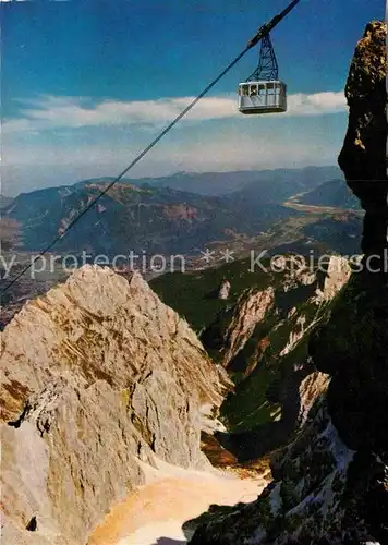 AK / Ansichtskarte Seilbahn Bayerische Zugspitzbahn Waxenstein Hoellental Garmisch Partenkirchen  Kat. Bahnen