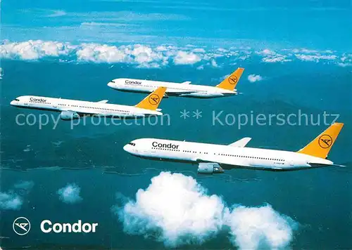 AK / Ansichtskarte Flugzeuge Zivil Condor Boeing 767 Boeing 757 Kat. Airplanes Avions