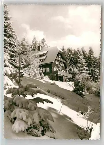 AK / Ansichtskarte Badener Hoehe Naturfreundehaus Winter Kat. Baden Baden