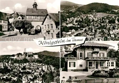 AK / Ansichtskarte Koenigstein Taunus Schloss Stadttor Fliegeraufnahme  Kat. Koenigstein im Taunus