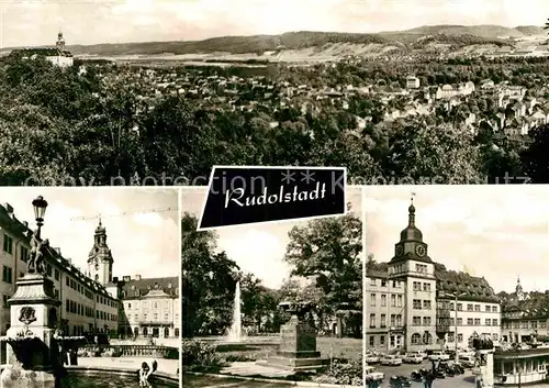 AK / Ansichtskarte Rudolstadt Panorama Schlosshof Platz OdF Marktplatz Kat. Rudolstadt