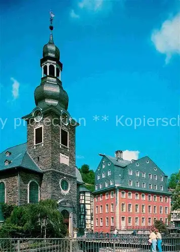 AK / Ansichtskarte Monschau Kirche Rotes Haus Kat. Monschau