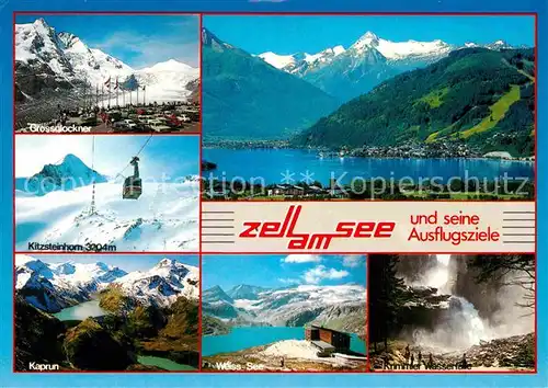 AK / Ansichtskarte Zell See Grossglockner Kitzsteinhorn Kaprun Weiss See Krimmler Wasserfaelle Kat. Zell am See