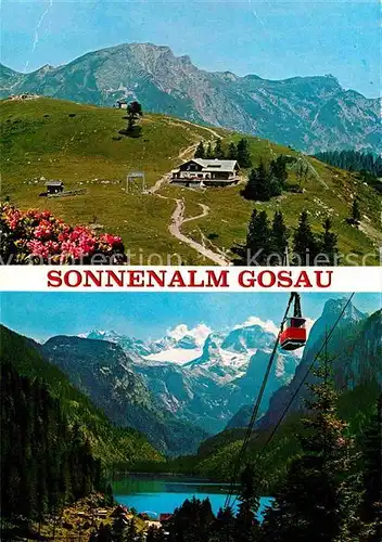 AK / Ansichtskarte Gosau Oberoesterreich Berggasthof Sonnenalm Glocknerblick Seilbahn Kat. Gosau Salzkammergut