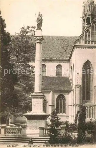 AK / Ansichtskarte Konstanz Bodensee Mariensaeule Muenster Kat. Konstanz