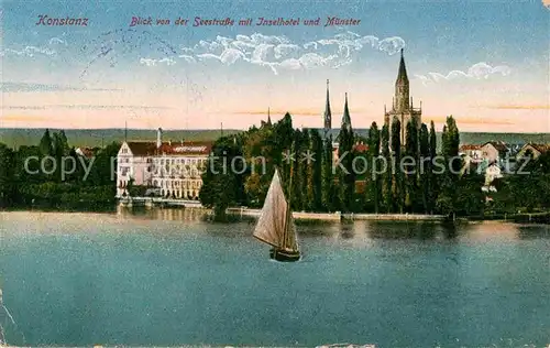 AK / Ansichtskarte Konstanz Bodensee Inselhotel Muenster Kat. Konstanz