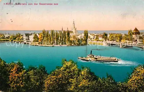 AK / Ansichtskarte Konstanz Bodensee Blick von der Seestrasse  Kat. Konstanz