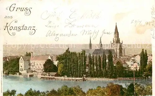 AK / Ansichtskarte Konstanz Bodensee Muenster Insel Hotel Kat. Konstanz