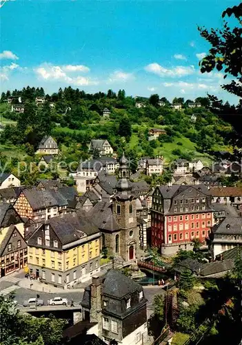 AK / Ansichtskarte Monschau Blick auf Rotes Haus und evangelische Kirche Kat. Monschau