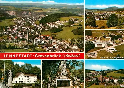 AK / Ansichtskarte Grevenbrueck Fliegeraufnahme DAK Erholungsheim Gedenkstein Kat. Lennestadt