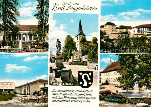 AK / Ansichtskarte Bad Langenbruecken Bad Schoenborn Kurhaus Rathaus Kraichgauhalle Kurpark Schwefelbad Kat. Bad Schoenborn