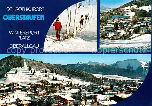 AK / Ansichtskarte Oberstaufen Skilanglauf Panorama Kat. Oberstaufen