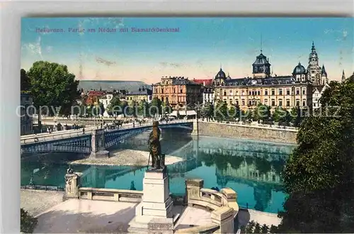 AK / Ansichtskarte Heilbronn Neckar Bismarckdenkmal Postamt Kat. Heilbronn