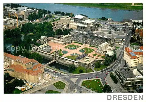 AK / Ansichtskarte Dresden Fliegeraufnahme Rund um den Zwinger Kat. Dresden Elbe