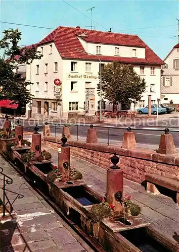 AK / Ansichtskarte Beerfelden Odenwald Partie an der Muemlingquelle Gasthof Kat. Beerfelden