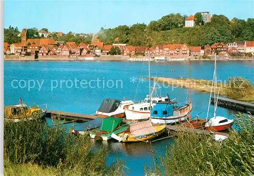 AK / Ansichtskarte Lauenburg Elbe Bootssteg Unterstadt Kat. Lauenburg  Elbe