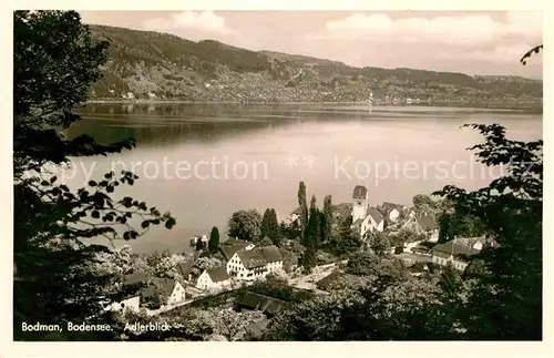 AK / Ansichtskarte Bodman Bodensee Adlerblick See Panorama