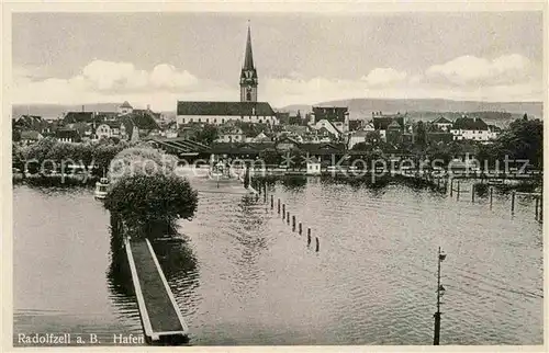 AK / Ansichtskarte Radolfzell Bodensee Hafen Muenster Kat. Radolfzell am Bodensee