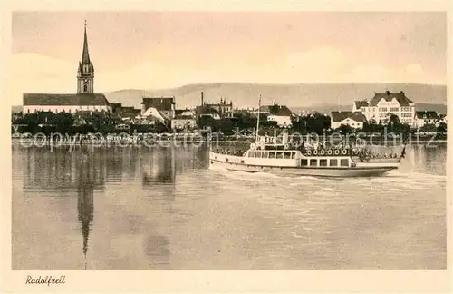 AK / Ansichtskarte Radolfzell Bodensee Kirche Faehrschiff Kat. Radolfzell am Bodensee