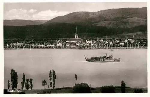 AK / Ansichtskarte Radolfzell Bodensee Panorama Kirche Faehrschiff Kat. Radolfzell am Bodensee