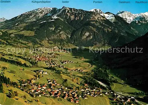 AK / Ansichtskarte Vorderhindelang Fliegeraufnahme Tanner Kat. Bad Hindelang