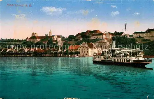 AK / Ansichtskarte Meersburg Bodensee Schloss Schiff Kat. Meersburg