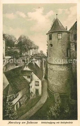 AK / Ansichtskarte Meersburg Bodensee Schlossaufgang Schlossmuehle Kat. Meersburg