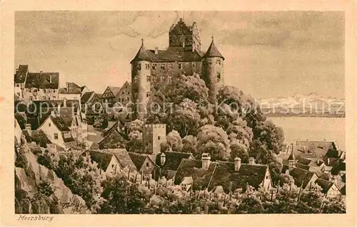 AK / Ansichtskarte Meersburg Bodensee Schloss Saentis Gemaelde Marschall Kat. Meersburg