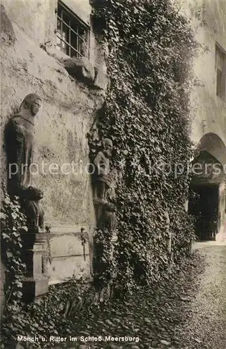 AK / Ansichtskarte Meersburg Bodensee Altes Schloss Moench Ritter Kat. Meersburg