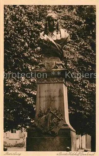 AK / Ansichtskarte Meersburg Bodensee Annette von Droste Huelshof Denkmal  Kat. Meersburg