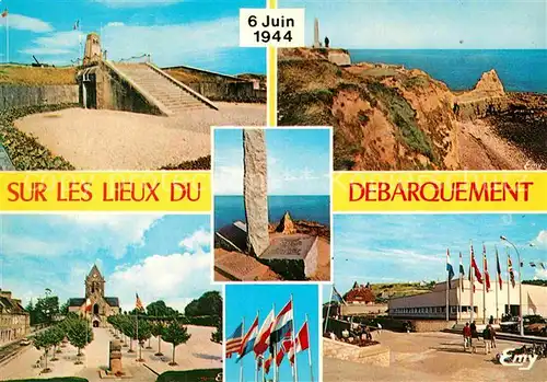 AK / Ansichtskarte Normandie Region Circuit des Plages du Debarquement Juin 1944 Utah Beach Pointe du Hoc Sainte Mere Eglise Aromanches Kat. Rouen