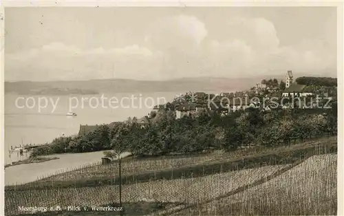 AK / Ansichtskarte Meersburg Bodensee Blick vom Wetterkreuz Kat. Meersburg