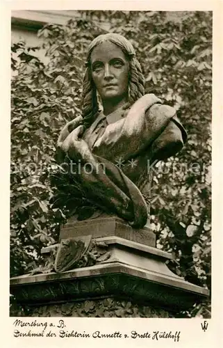 AK / Ansichtskarte Meersburg Bodensee Annette von Droste Huelshoff Denkmal Kat. Meersburg