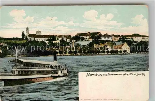 AK / Ansichtskarte Meersburg Bodensee Faehrschiff Panorama Kat. Meersburg